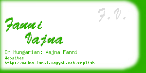 fanni vajna business card